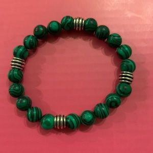 Malachite beaded Bracelet 8mm